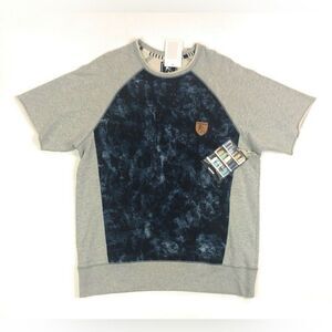 PRPS Wounded Knee Shirt - XL - Short Sleeve Shirt - Blue Grey - Y2K Cotton Shirt
